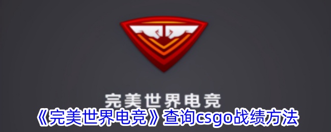 《完美世界电竞》查询csgo战绩方法