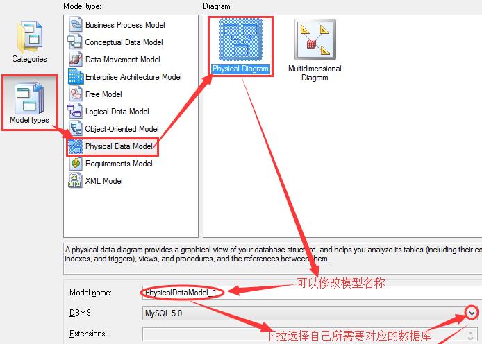 powerdesigner如何画er图