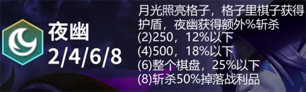 《云顶之弈手游》S11夜幽羁绊效果一览